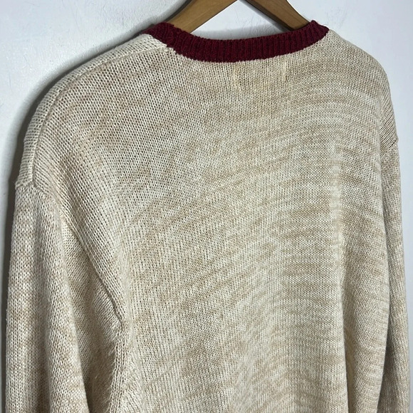 MILANO Vintage 90s Embroidered V Neck Grandma Core Fall Autumn Cardigan Sweater - Picture 5 of 9